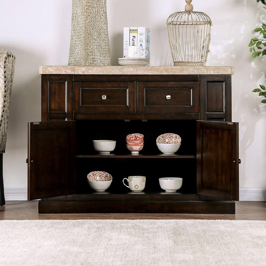 White Dark Walnut Dining Table V886965