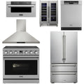 36 Electric Range, Range Hood, Refrigerator, Dishwasher, Microwave and Wine Cooler R835