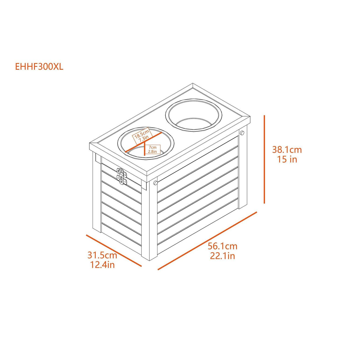 Pet Diner with Storage J628