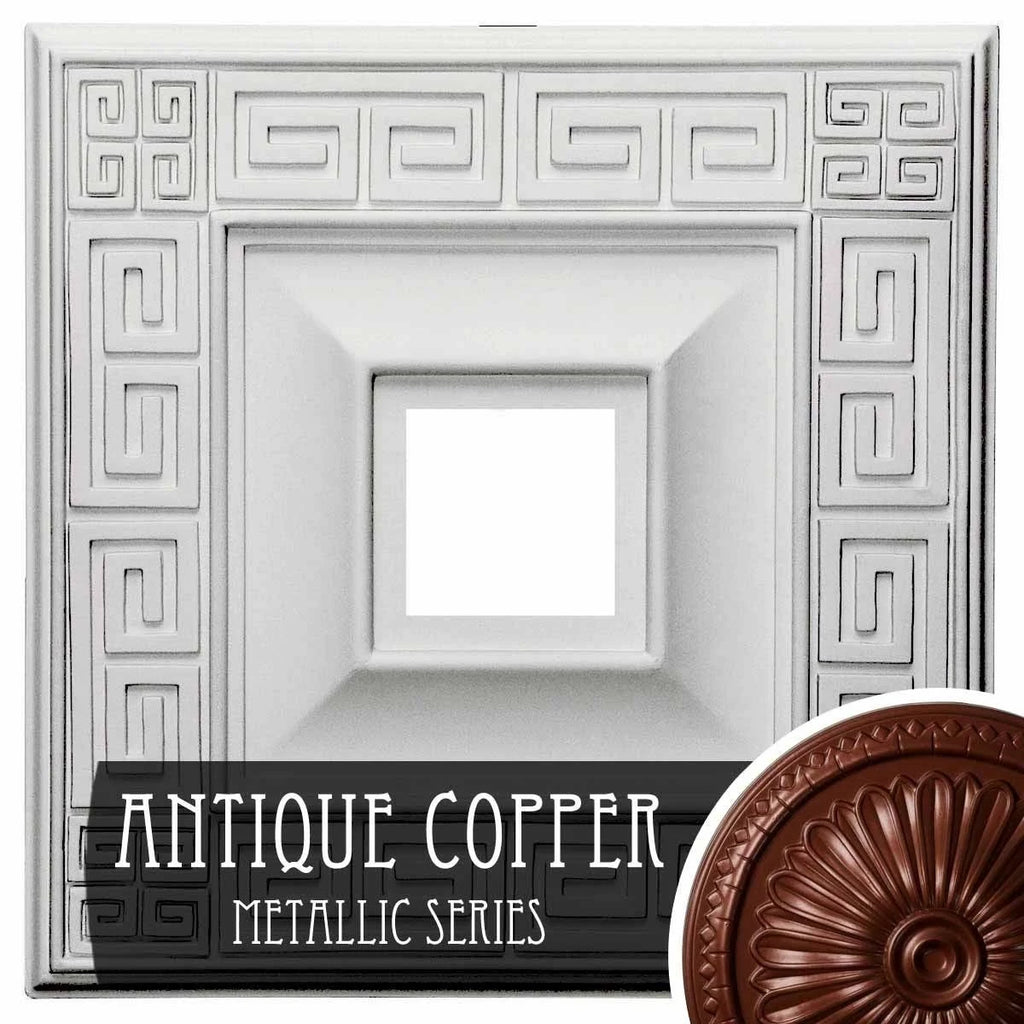 18x22W x 18x22H x 3 1/2x22ID x 1 1/8x22P Ceiling Medallion O44748