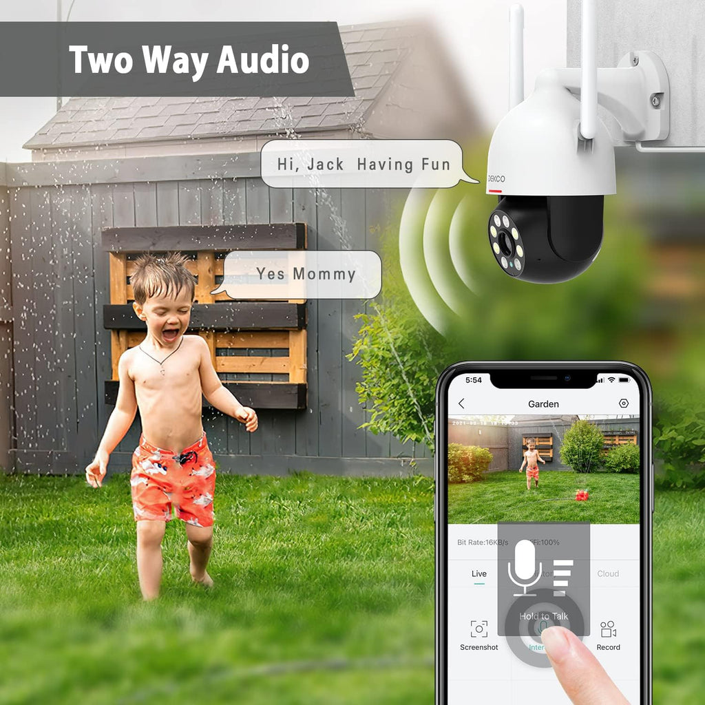 1080P Dome Security Camera with Motion Detection and Siren H732785