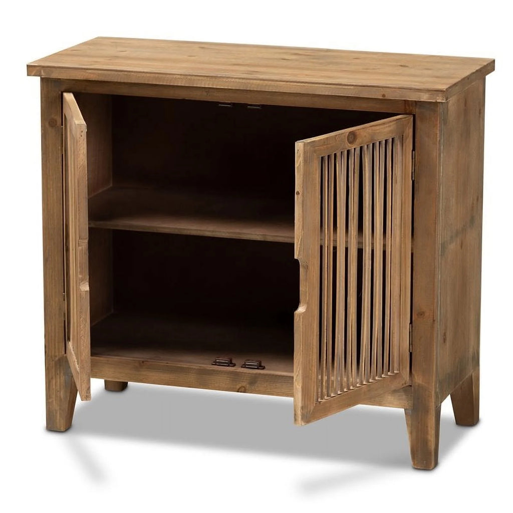 Medium Oak 2-Door Wood Storage Cabinet G791