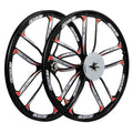26 inch Heavy Duty 10 Spoke Star Motorized Bike Mag Wheel Set (Black) Y678535