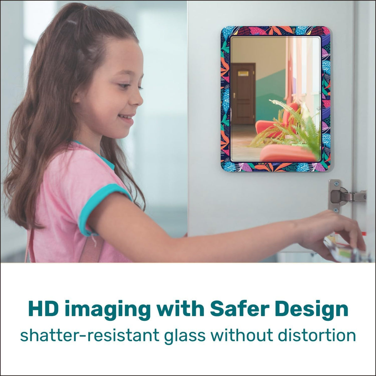 Magnetic Mirrors for Locker, 5 inch x 7 inch, 2 Pack P3346