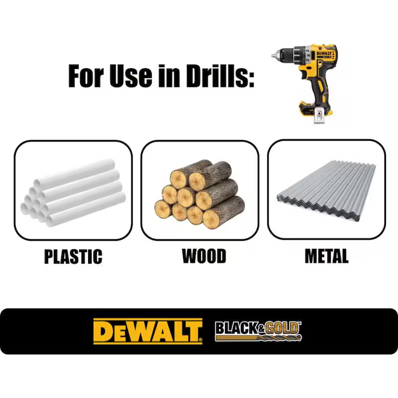 Black and Gold 10-Piece Drill Bit Set C72214