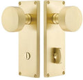 Modern Thumbturn Privacy Non-Keyed Sideplate Lockset 3-3/8x22 CtC Knob W492584