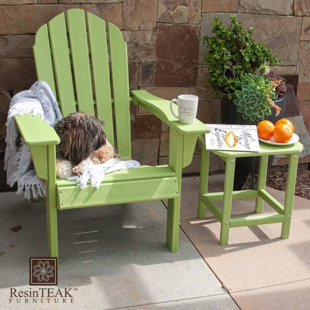 Resin Teak Red Plastic HDPE Poly Lumber Adirondack Chair B88339