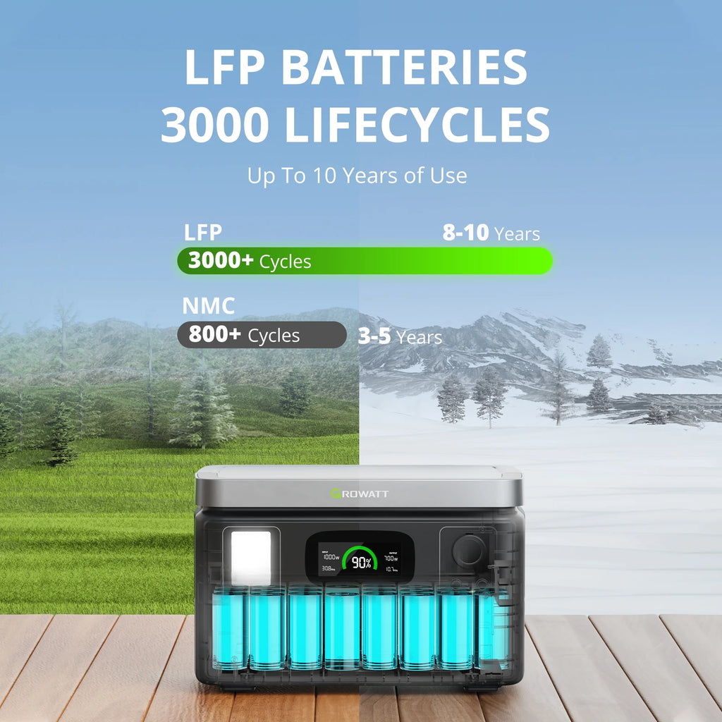 Portable Power Station 538Wh LiFePO4 600W AC Output V8195