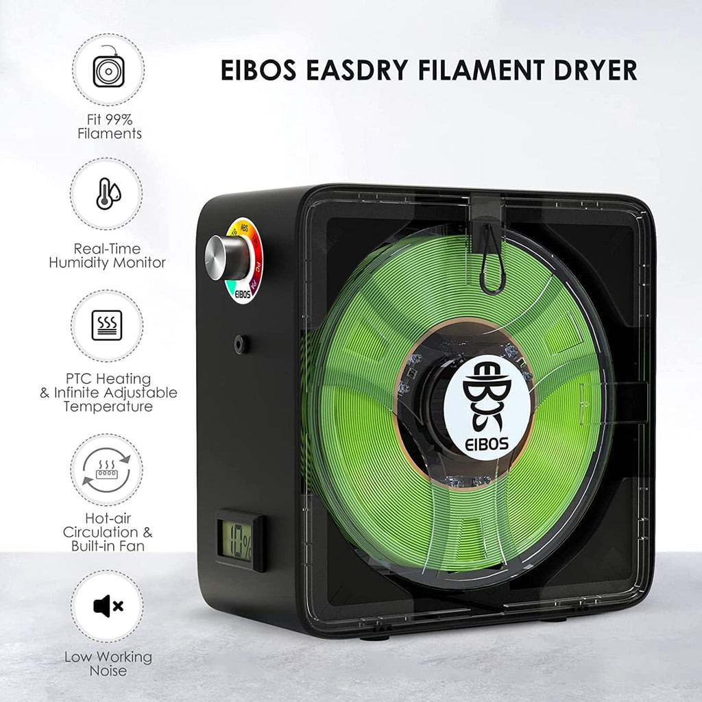 3D Printer Filament Dryer with Fan, Adjustable Temperature, Humidity Control & Spool Holder D92017