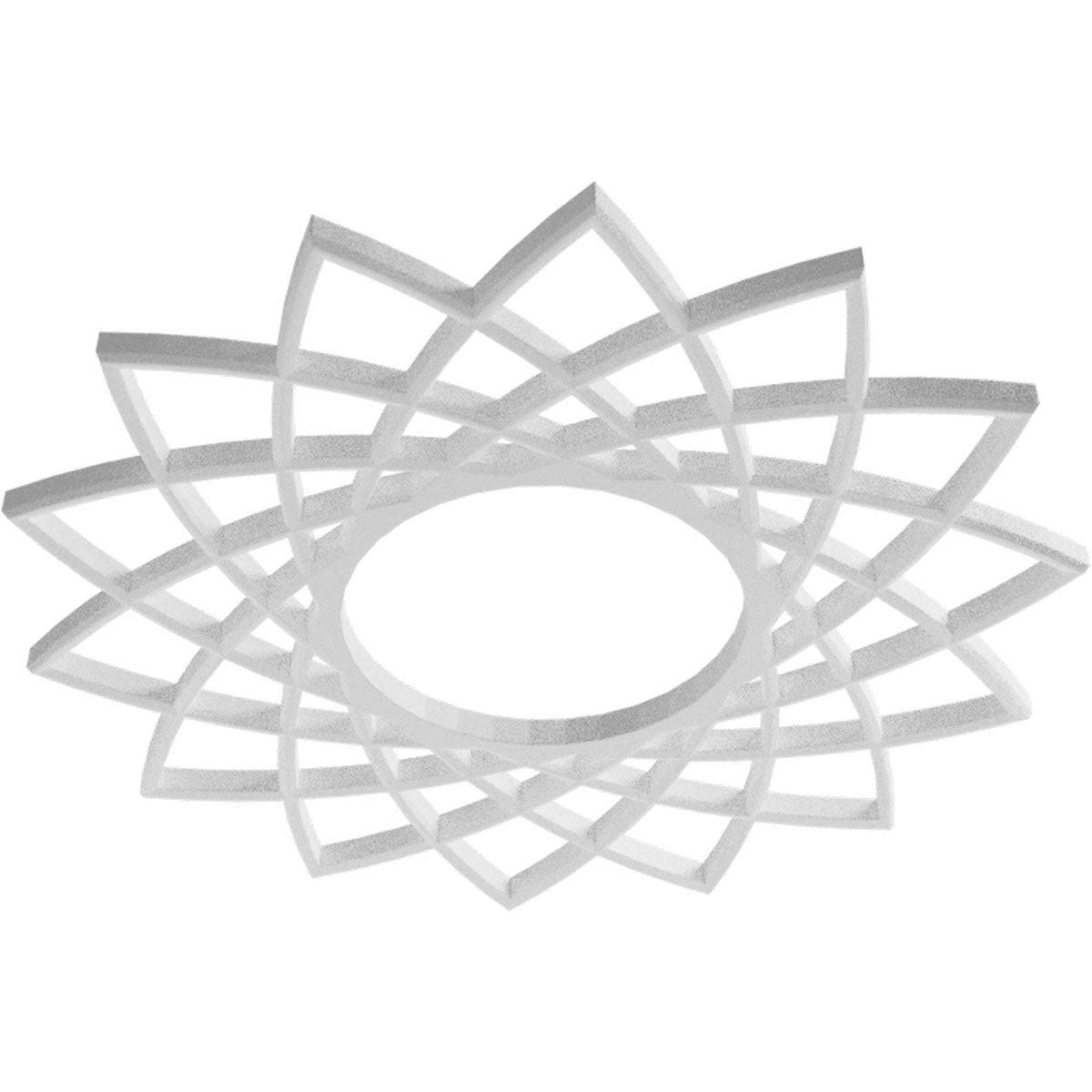 40x22OD x 15 3/8x22ID x 1x22P PVC Pierced Ceiling Medallion S619