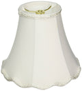 White Scalloped Bell Lamp Shade K444