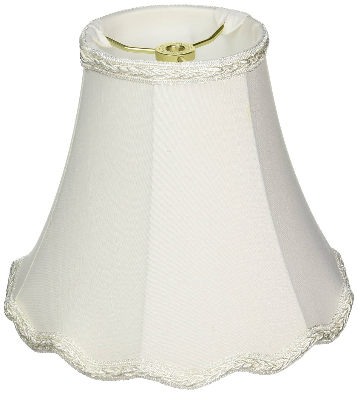 White Scalloped Bell Lamp Shade K444