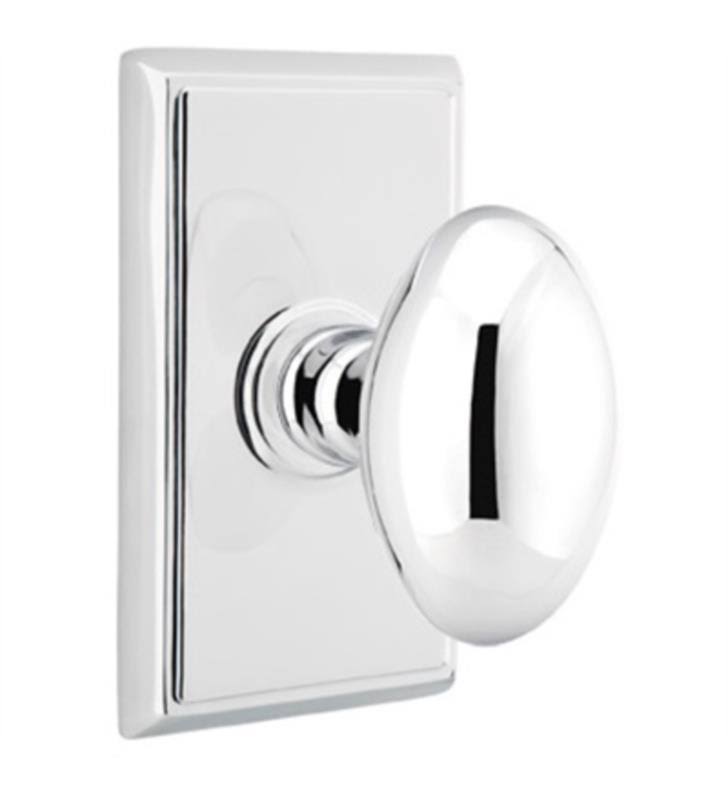 Satin Nickel Privacy Knob with Rectangular Rose A208