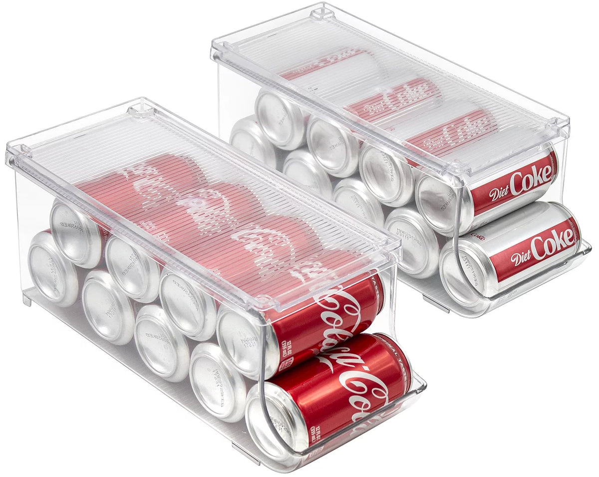 Clear 9 Cans Capacity BPA-Free Soda Can Organizer 2-Pack C95119