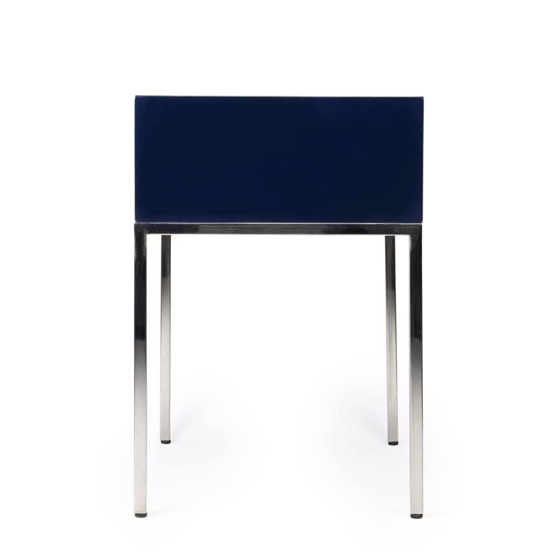 Blue & Silver End Table D7203