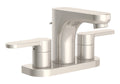4 in. Centerset 2-Handle Bathroom Faucet in Satin Nickel P111