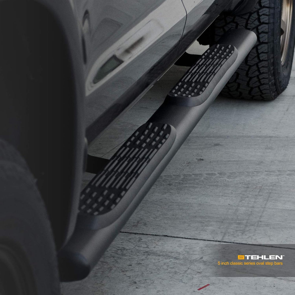 5 Oval Side Step Nerf Bars Matte Black A69021