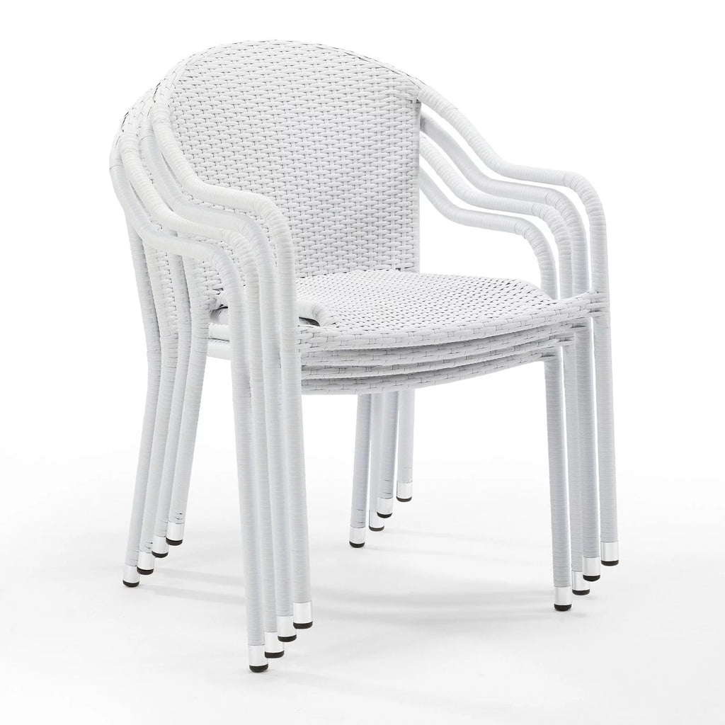 4-Piece Stackable Wicker Outdoor Chair Set E8837