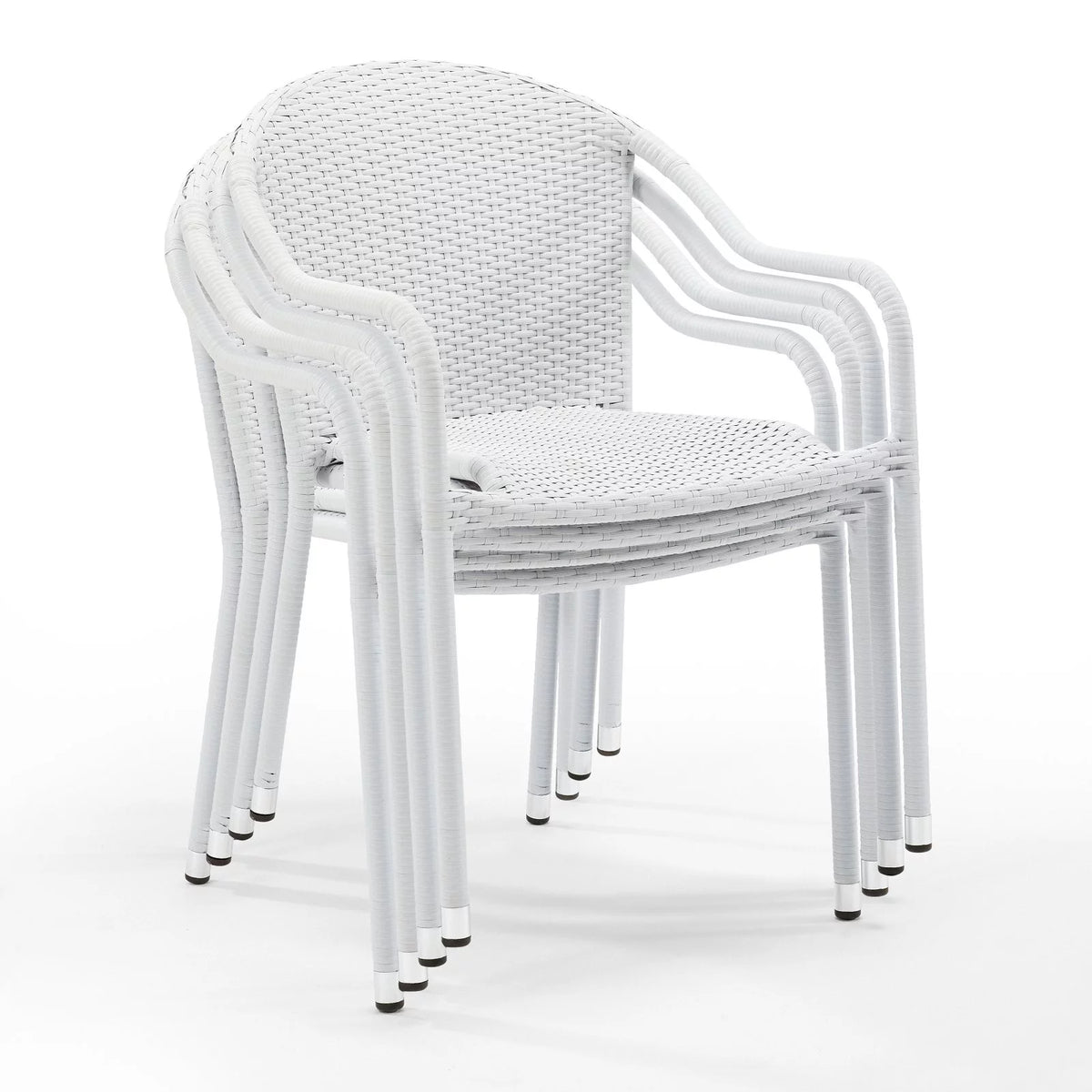 4-Piece Stackable Wicker Outdoor Chair Set E8837