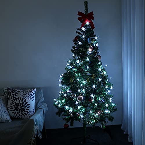 25ft 50 Counts Cool White LED Christmas Lights Outdoor Waterproof Green Wire U7075