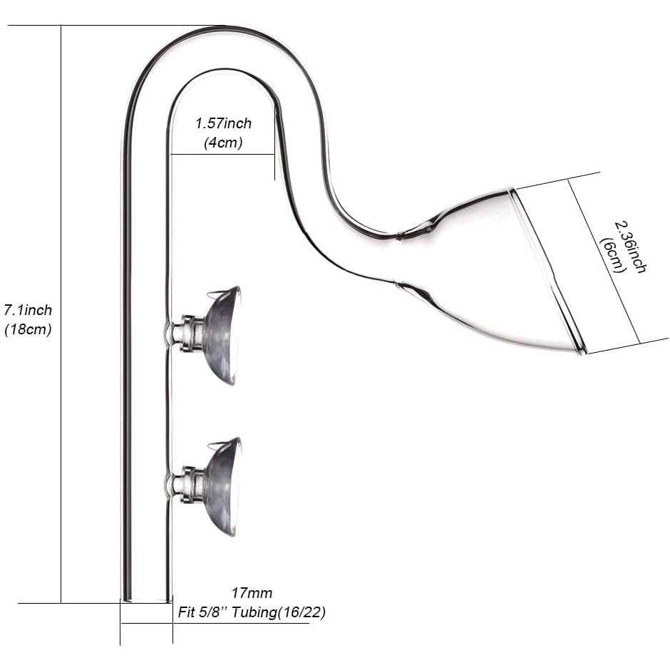 Glass Lily Pipe Set with Skimmer Inflow and Outflow Q80868