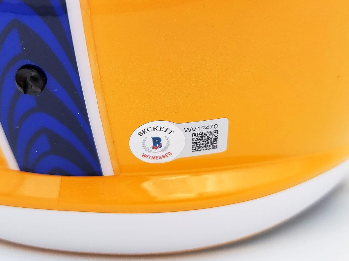 Autographed Gold Full Size Speed Helmet H110196