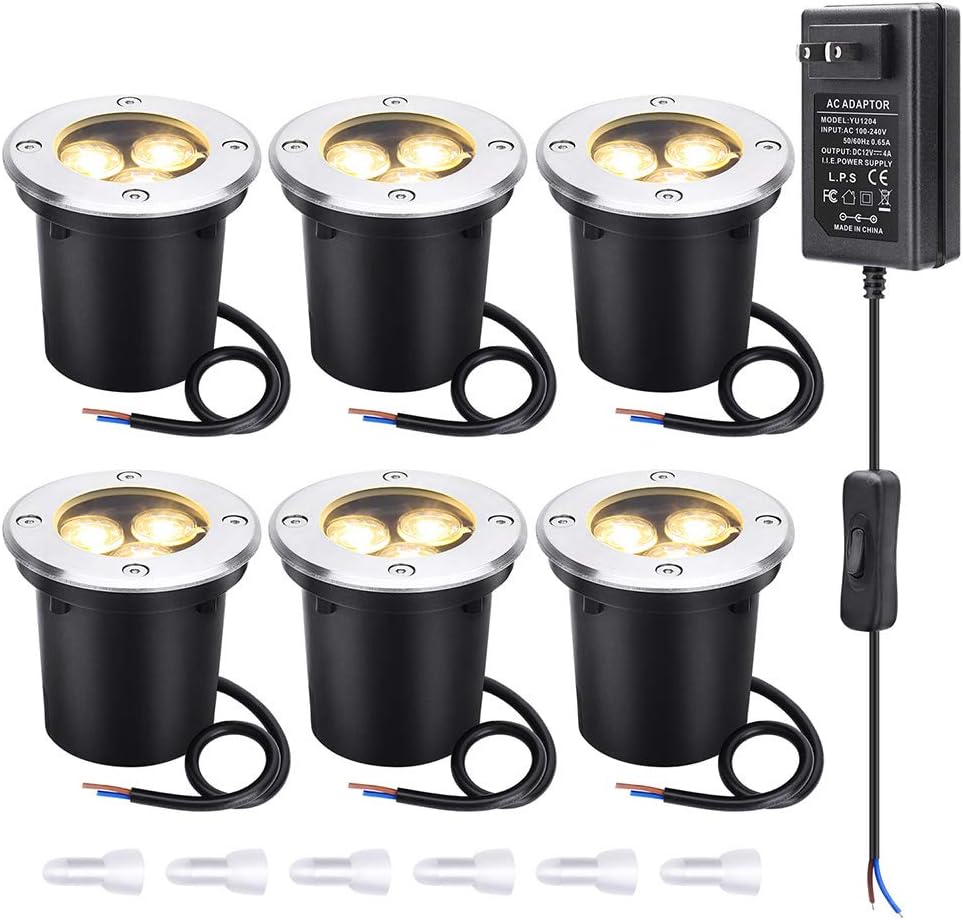 6 Pack 6W Warm White LED Landscape Lights R5593