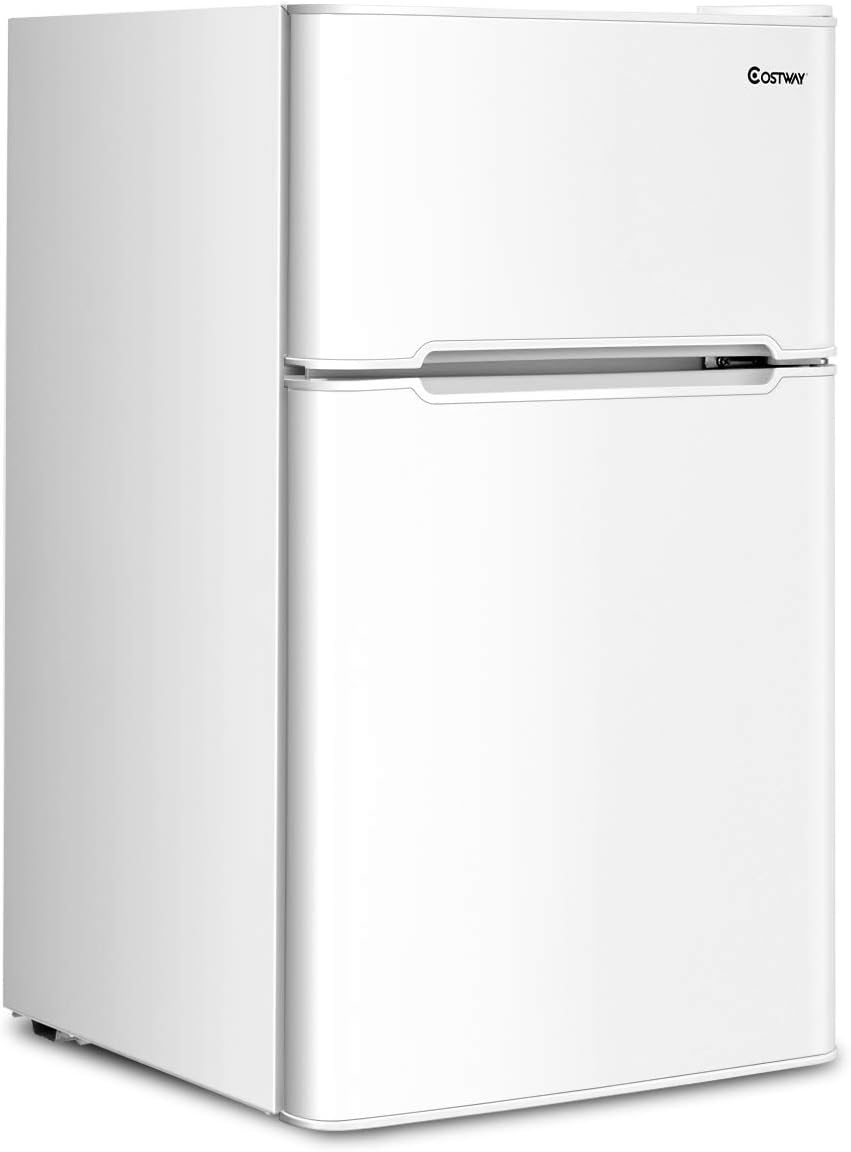 Compact Refrigerator, 3.2 cu ft, 2-Door Mini Fridge with Reversible Door, Grey Z987716