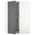 Corner Wall Cabinet with Carousel, White, 26x15x40 D395647
