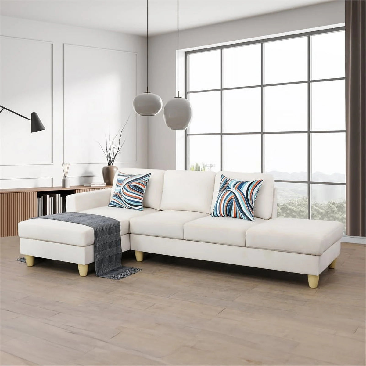 Cream White Sectional Sofa Y9953