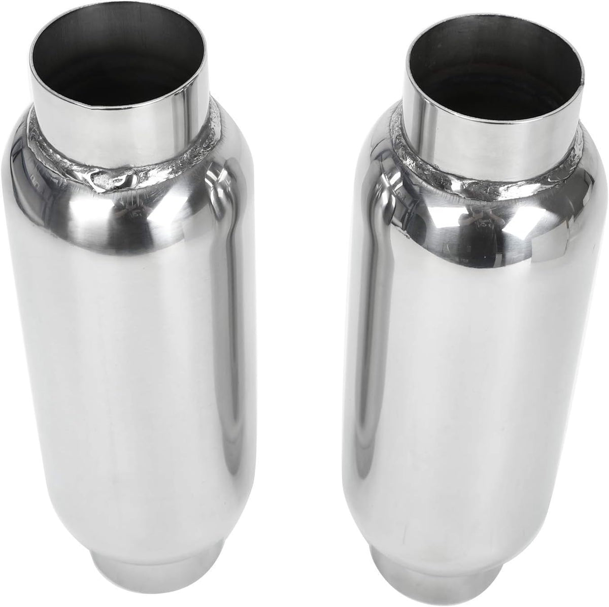 2.5 Inch Stainless Steel Weld-on Exhaust Muffler Pack of 2 H335361