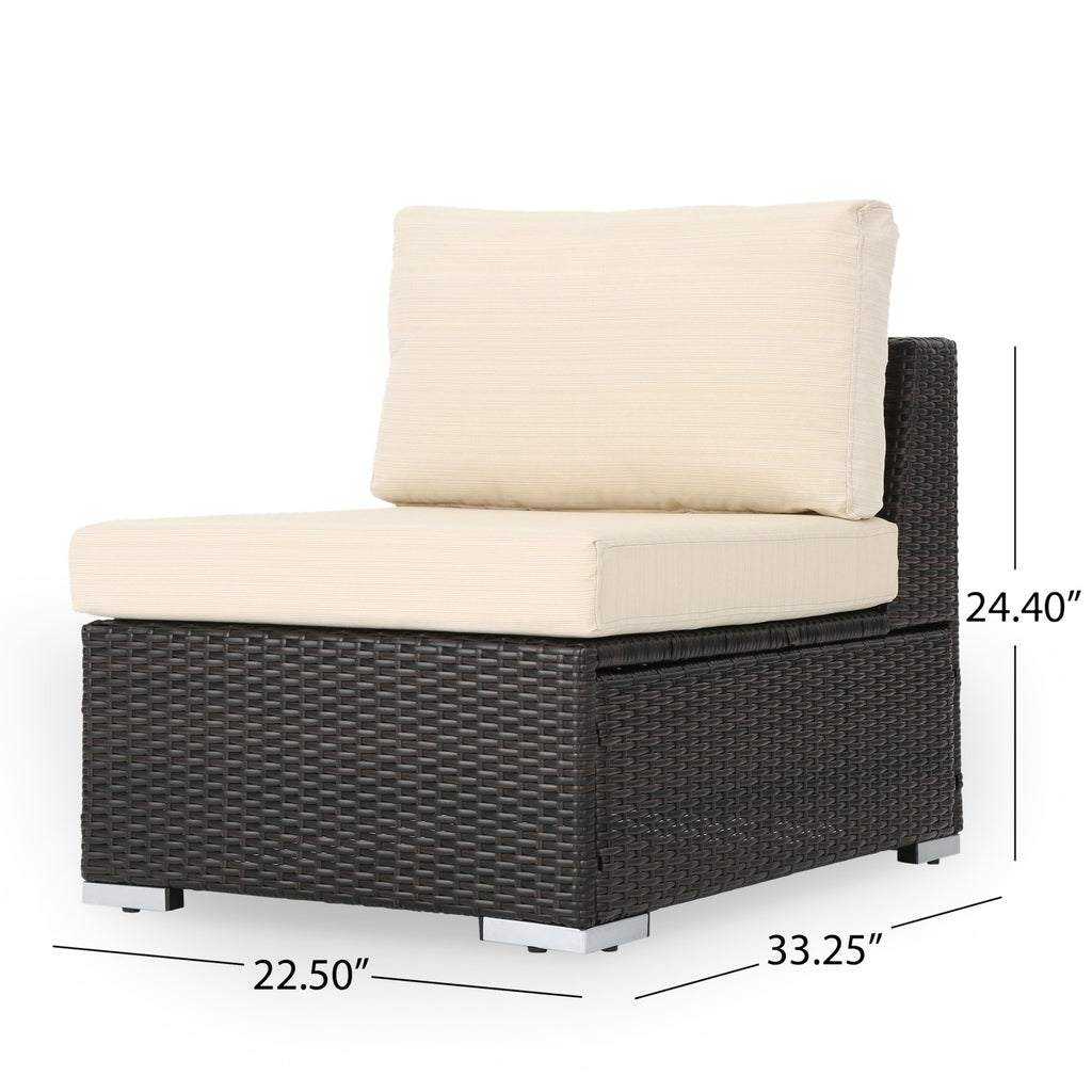 9 Piece Wicker Sectional Sofa Set with Aluminum Frame and Cushions Z4322