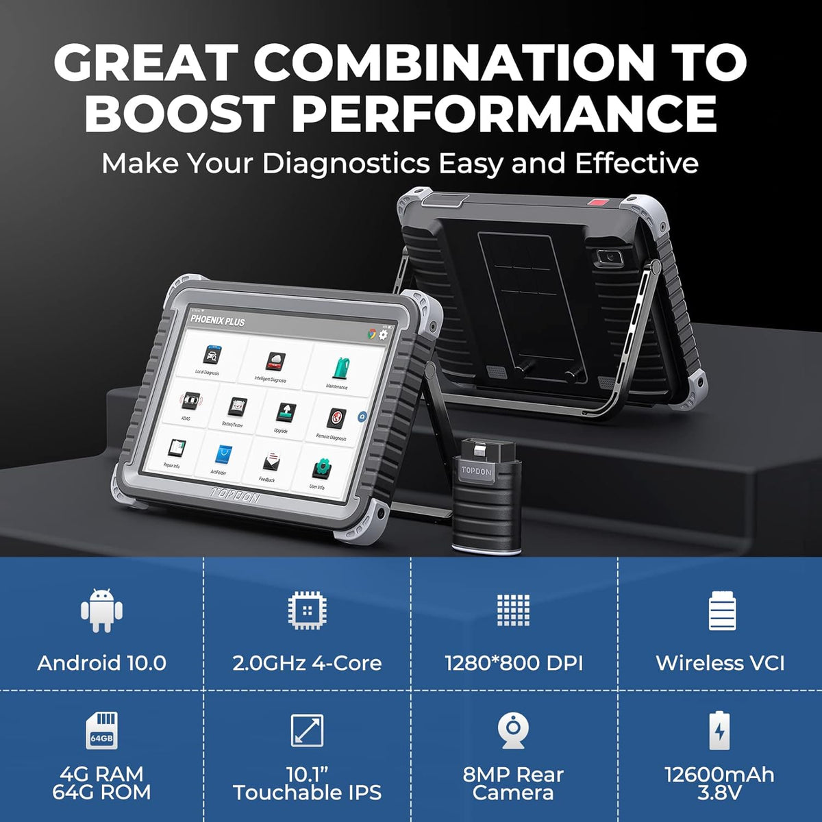 Bidirectional Scan Tool with 10.1-inch Screen I612