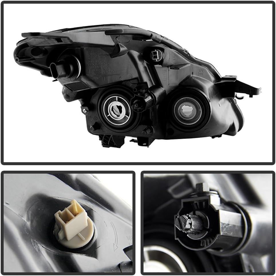 Black Housing Smoked Lens Headlights A3479