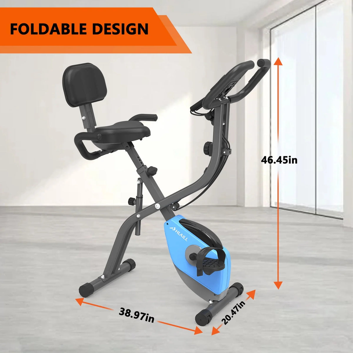 Folding 3-in-1 Recumbent Exercise Bike Z587654