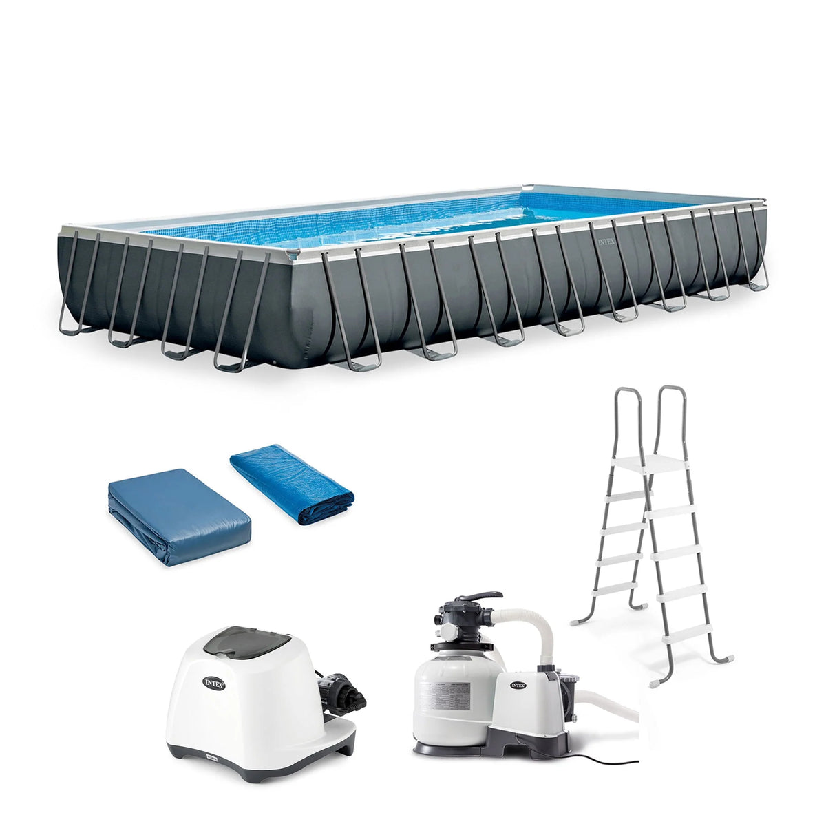 Rectangular Frame Pool with Saltwater System L691969