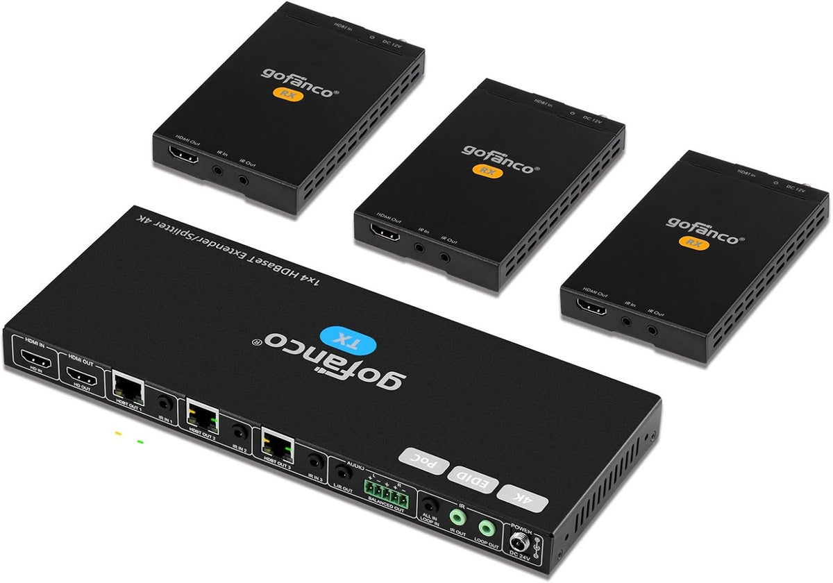 1x2 HDMI Extender Splitter Full HD 1080p Over Cat5e/Cat6/Cat7 Ethernet Cable E84278