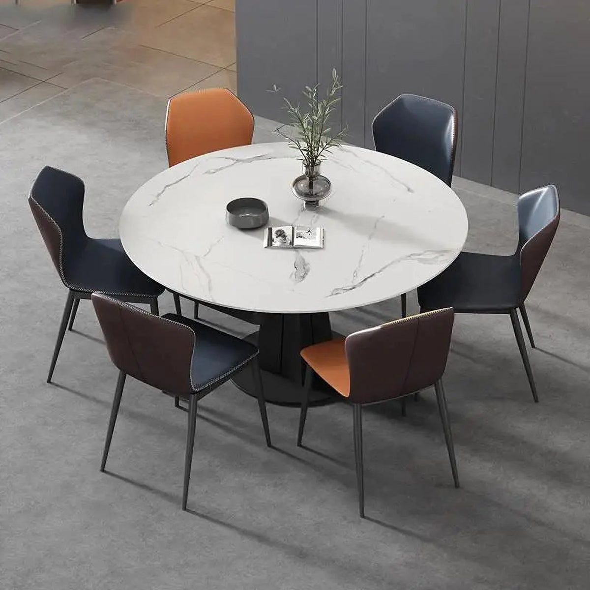 Round Marble Dining Table and Chairs Set G6233