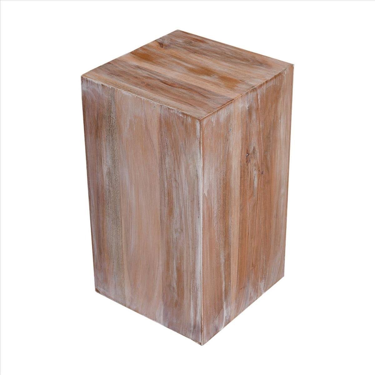 White Square Wooden End Table Z524545