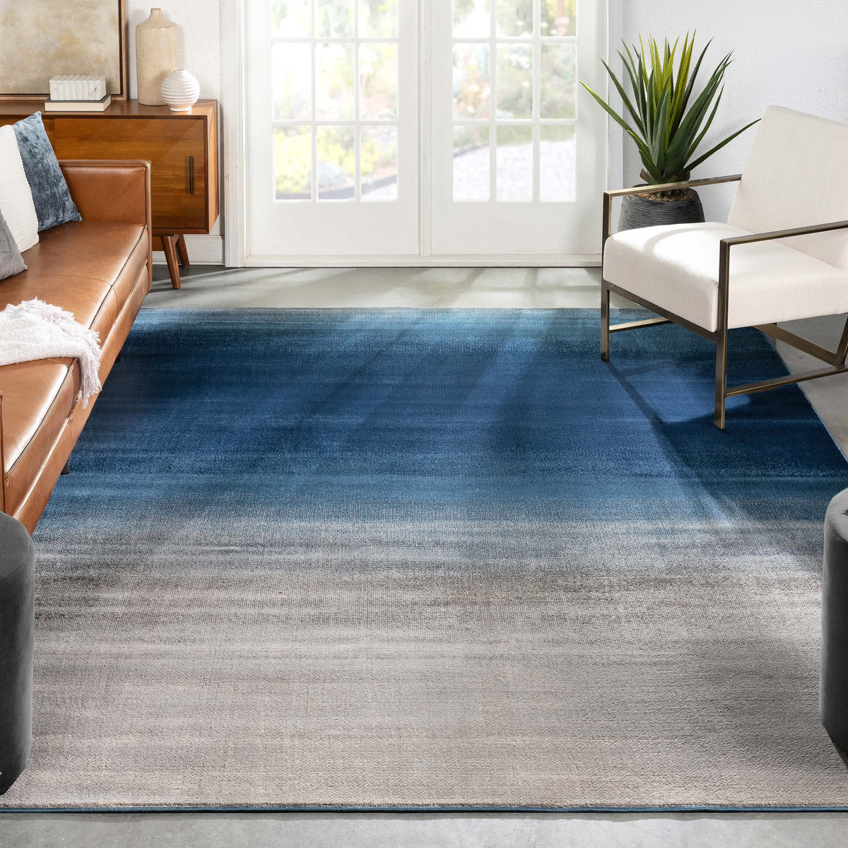 Blue 7'10" x 9'10" Area Rug R6439