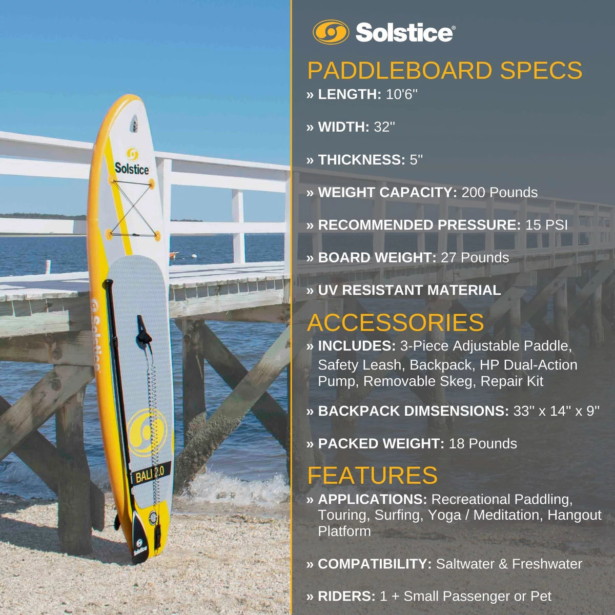 10.5 Foot Inflatable Paddle Board Set with Camera Mount X1833