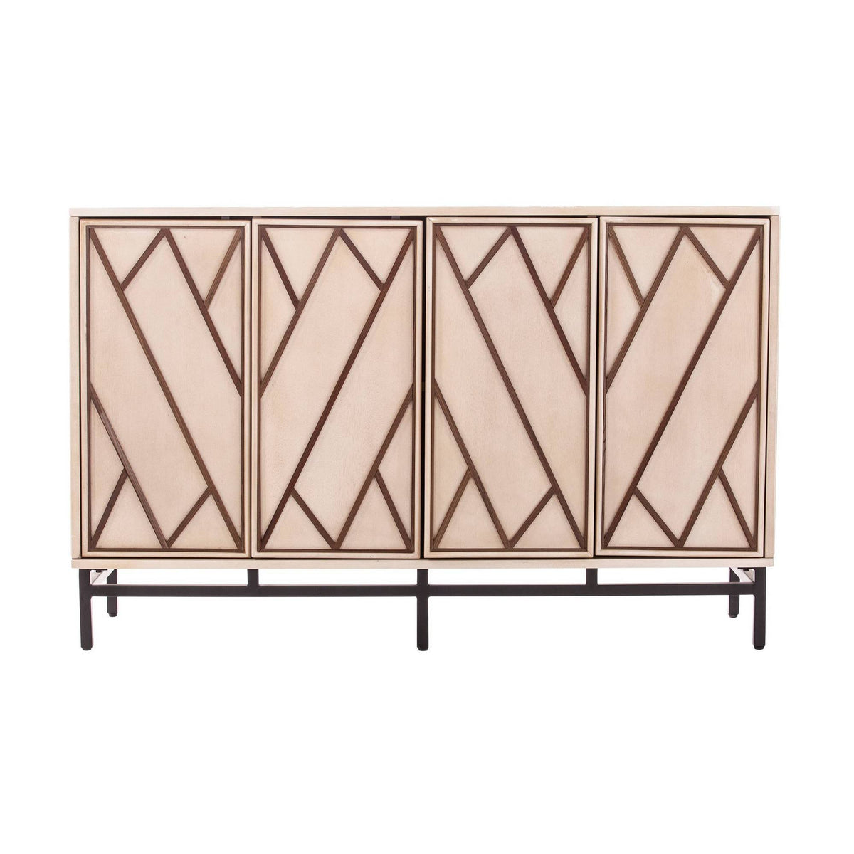 Antique Cream/Black Art Deco Buffet Y734118