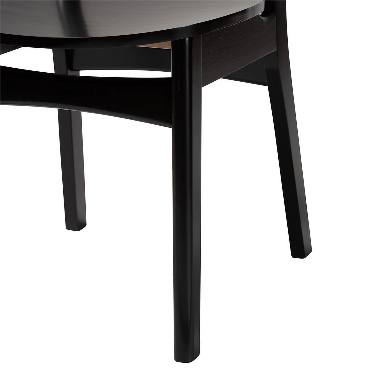 Dark Brown Wood and Woven Rattan 7-Piece Dining Set I155988