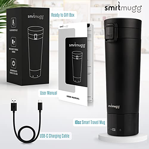 Black 10 oz. Heated Travel Mug P32959