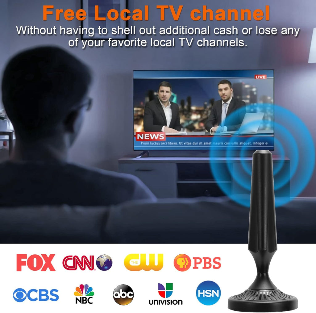 Indoor Amplified HDTV Antenna 300 Miles 4K 1080P with Coax Cable Pack of 2 H796184