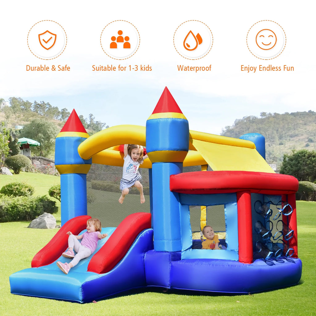 Inflatable Bounce House Castle Slide Bouncer with Basketball Hoop G31124