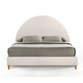 Queen Boucle Arched Headboard Platform Bed M535