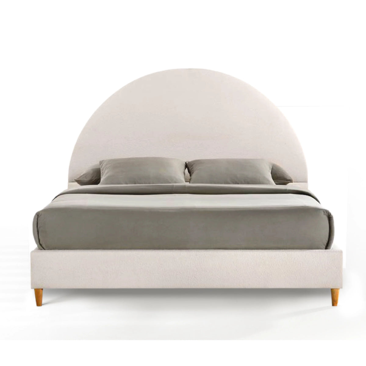 Queen Boucle Arched Headboard Platform Bed M535