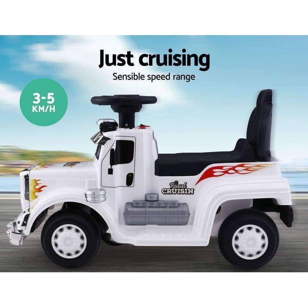 White Ride On Battery Toy Car A2244