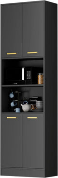 Black Wood Pantry Cabinets I309